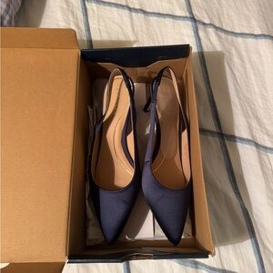 Cole Haan Navy Slingback Heels